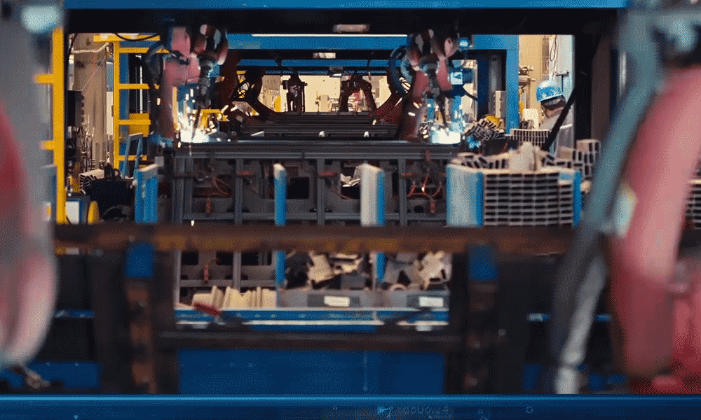 コンテナボトムパレットフレキシブル溶接ワークステーション