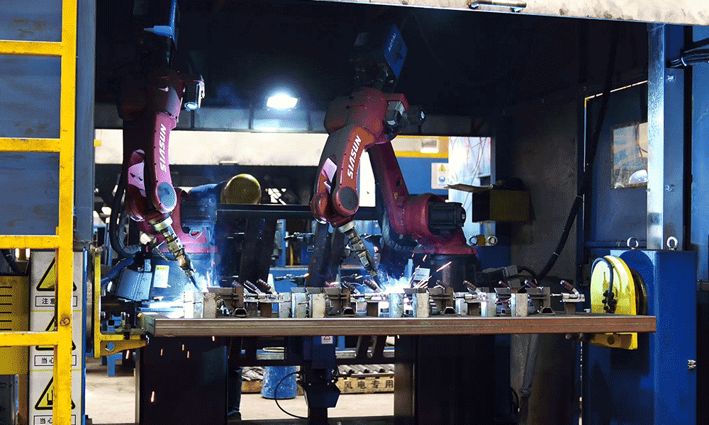 コンテナボトムパレットフレキシブル溶接ワークステーション