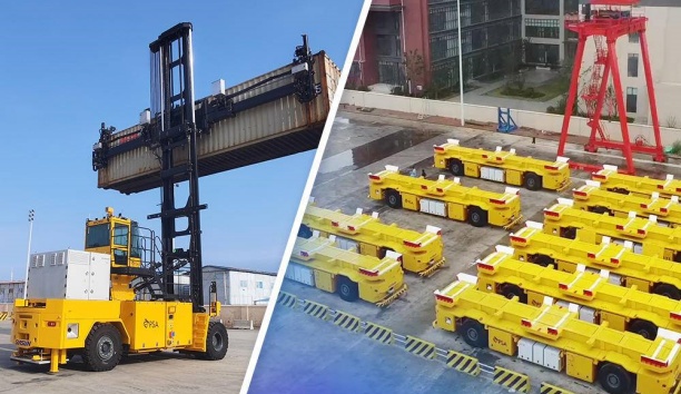 辽望·广东日报——杏盛娱乐新飞越！全球首台空集装箱堆码机器人发布